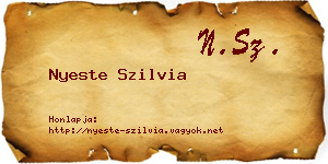Nyeste Szilvia névjegykártya