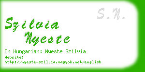 szilvia nyeste business card